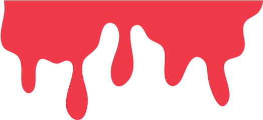 Red dripping paint illustration