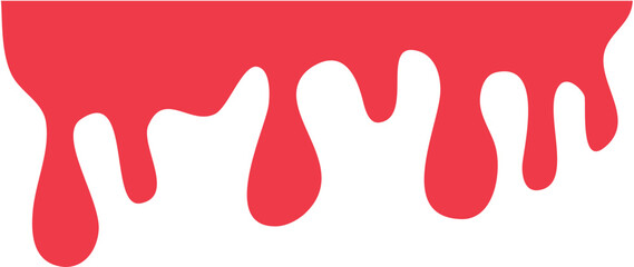 Red dripping paint illustration