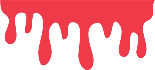 Red dripping paint illustration