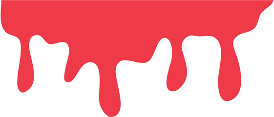 Red dripping paint illustration