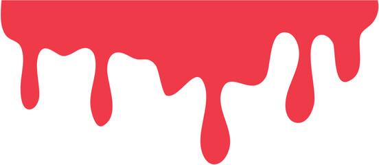 Red dripping paint illustration