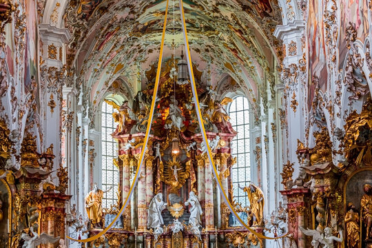 Rottenbuch abbey interiors, bavaria, germany