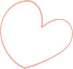 Pink Line Heart Illustration