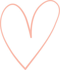 Pink Line Heart Illustration