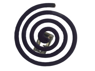 Mosquito coil isolated on a clipping path white background.