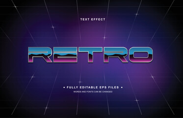 Vector Editable Text Effect in Retro Style