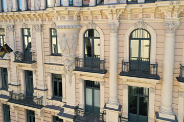 Obraz premium Art Nouveau style architecture Jugendstil designed by Eisenstein, Riga, Latvia