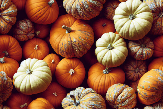 Halloween Pumpkin Pattern / Tiled / Repeatable / Tessellation / Seamless Background Wallpaper Image
