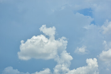 White clouds against blue sky for a backgrounds.