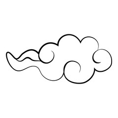 Asian traditional style cloud illustration