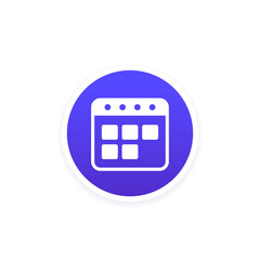 calendar or schedule icon for web