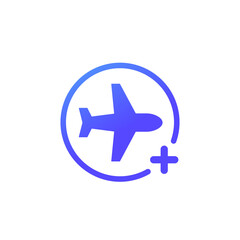 add a flight icon with an airplane