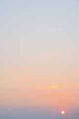 Sunset, sunrise over ocean sea.