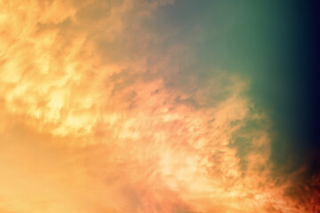 Sky landscape with clouds in pastel colors
