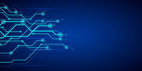 Futuristic technology background, electronic motherboard, abstract background with high-tech technology texture – vector