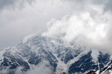 Fototapeta na wymiar Winter mountain landscape with rocks and snow. Caucasus