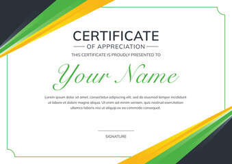 Certificate template abstract design