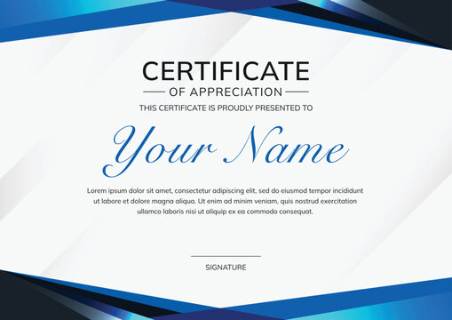 Certificate template abstract design