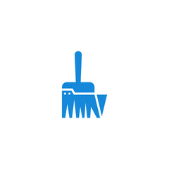 Obraz premium File cleaner. Broom and folder combination. Logo design.
