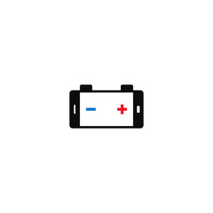 Mobile battery vector isolated icon.