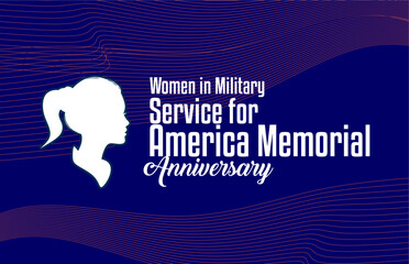 Women in Military Service for America Memorial Anniversary. Holiday concept. Template for background, banner, card, poster, t-shirt with text inscription