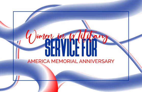Women in Military Service for America Memorial Anniversary. Holiday concept. Template for background, banner, card, poster, t-shirt with text inscription