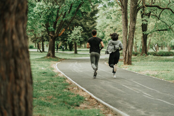 Couple running