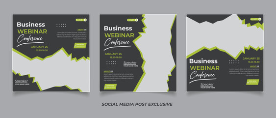 Seminar webinar social media post