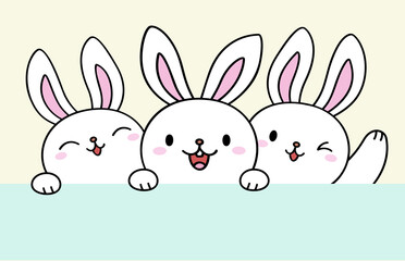 Rabbit sticks his head out to say hello