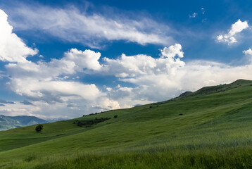 Panoramic view of high mountain rough, beautiful view of Caucasus mountains, Armenia