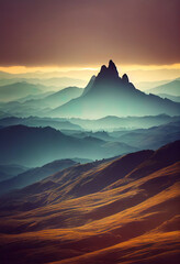 Colorful nature design 3d illustrated 
