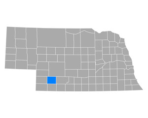 Karte von Hayes in Nebraska