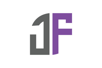 letter JF, FJ, F OR J logo, monogram logo of letteer JF. 