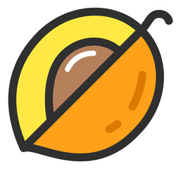 Mango icon. Exotic ripe fruit. Healthy vegan food