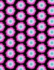 seamless pink white flower pattern background design vector