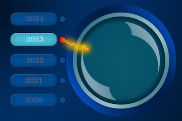 Select 2023 year for preparation Merry Christmas and Happy new year concept