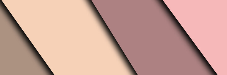 Abstract drawing. Elements of powder pink colors are placed at an angle. Horizontal image. Banner for insertion into site. Place for text cope space.