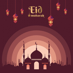 Eid Mubarak Social Media Post Template Design