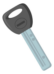 Modern key. Security symbol. Cartoon safety icon