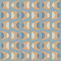 Abstract rounded ornament for decorating any surfaces or things. Seamless pattern.