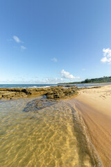 natural landscape in the district of Trancoso in the city of Porto Seguro, State of Bahia, Brazil