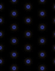seamless blue sunrise flower pattern background design vector