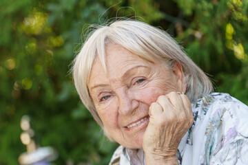 Attractive senior grandmother with a happy friendly smile