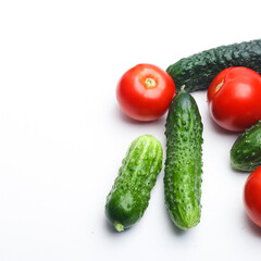 tomatoes and cucumbers