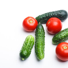 tomatoes and cucumbers