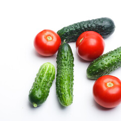 tomatoes and cucumber