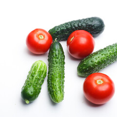 tomatoes and cucumbers