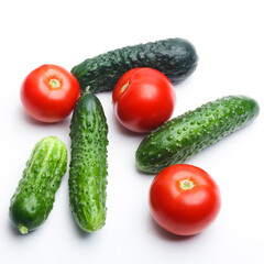 tomatoes and cucumbers