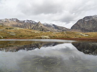 Landscape in Kurzras in South Tyrol, Italy