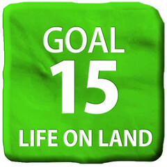SDGs Goal 15 3d clay art icon